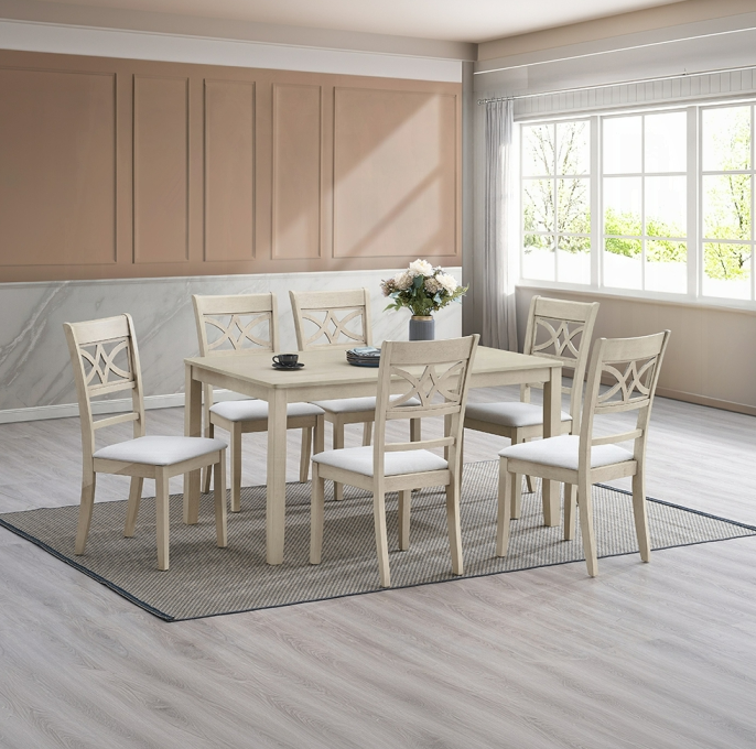 Including : Dining Table and 6 side chairs.